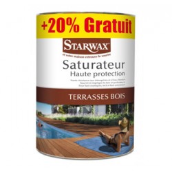 Pot 5 litres saturateur bois marque StarWax 1 litre offert